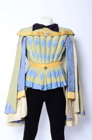 Gotiek jaque man 14e-15e eeuw groen/blauw