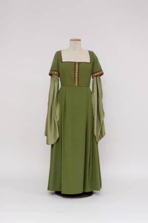 Late Gotiek jurk groen