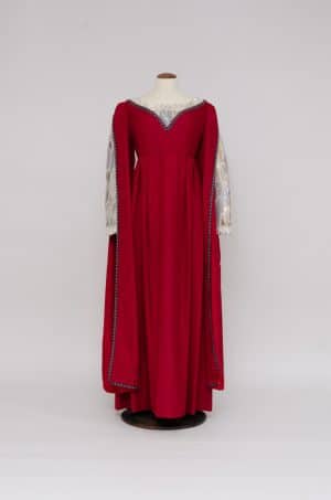 Late Gotiek jurk rood